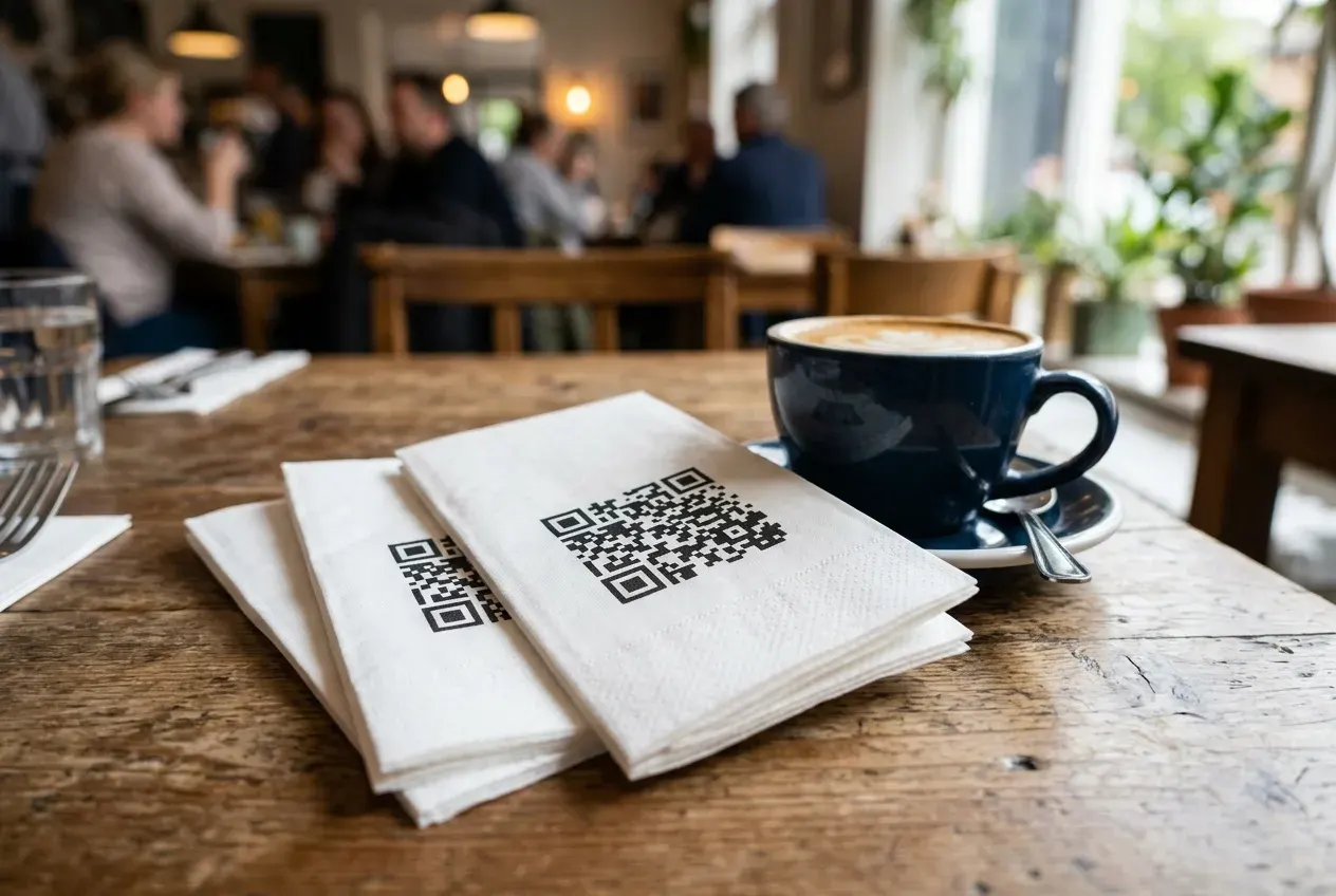 QR kodlu peçeteler restoranlarda yeni trend